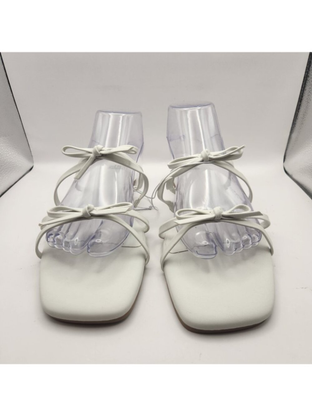 Wild Fable White Sandal Strappy Bows Mule Flats Womens US 11 NEW - Picture 3 of 6